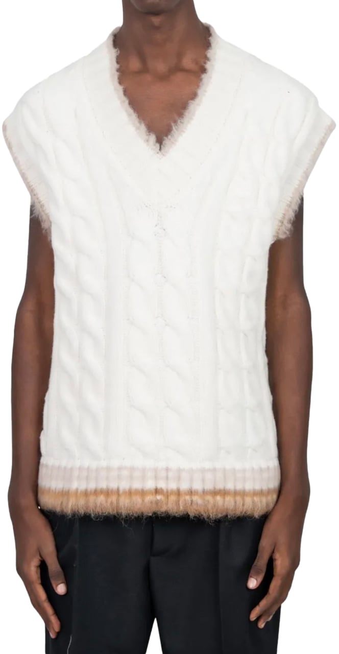 Lacoste Sleeveless Sweater Momo Flour Wit