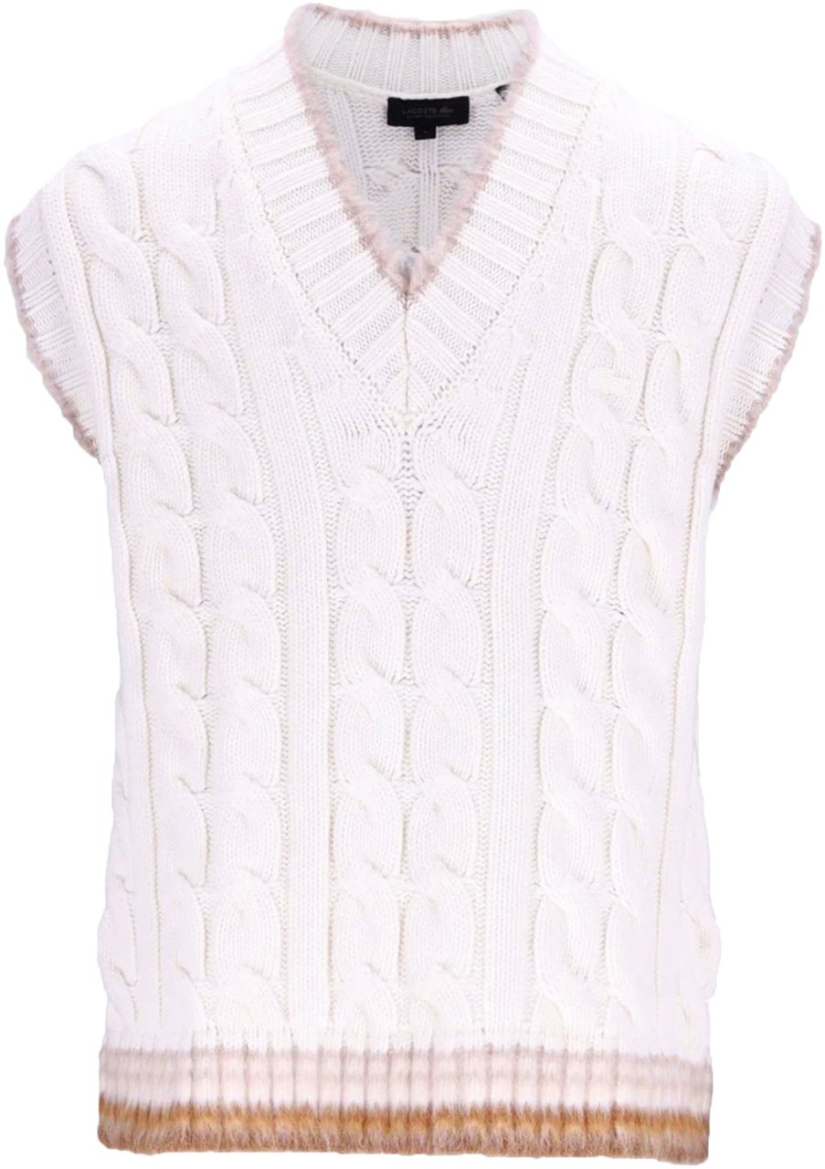Lacoste Sleeveless Sweater Momo Flour Wit