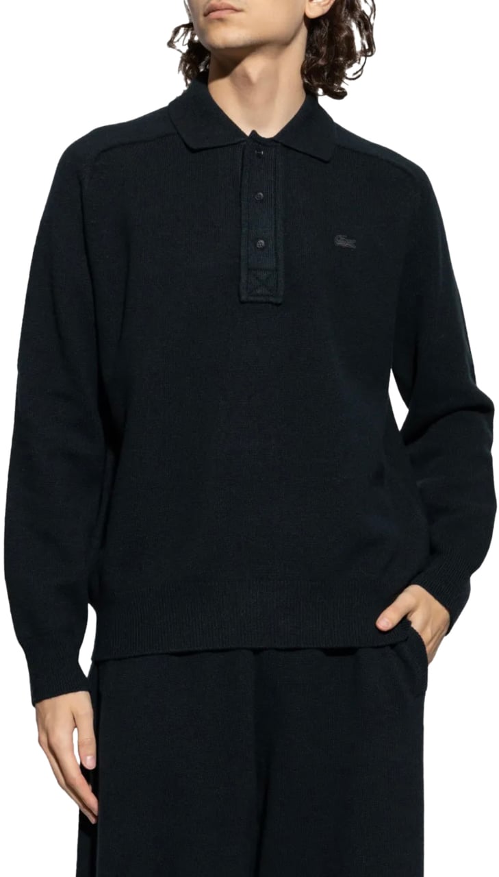 Lacoste Fashion Show Polo Sweater Varech Fonce Groen