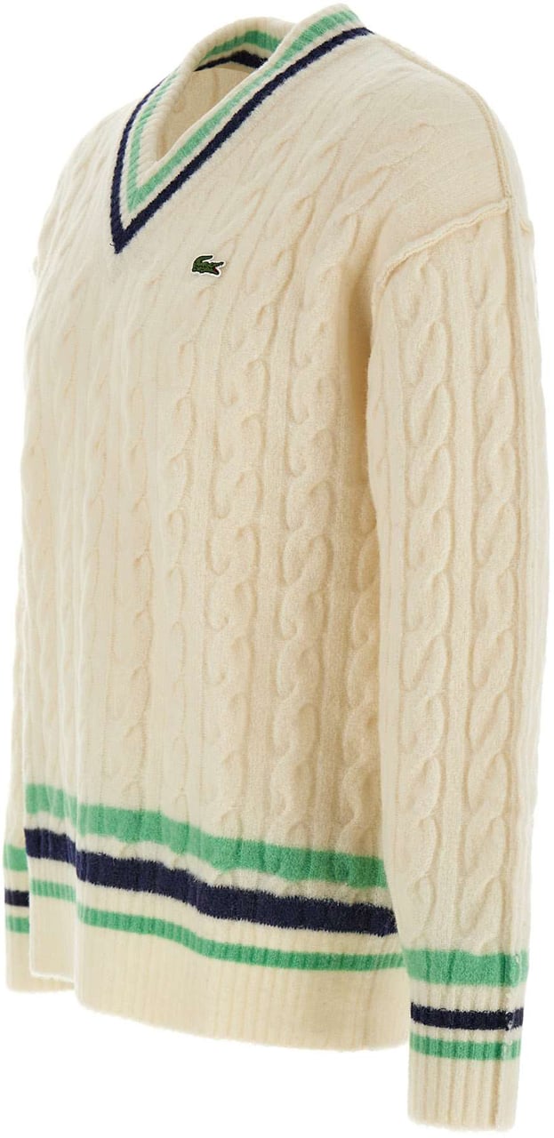 Lacoste Sweaters White Wit
