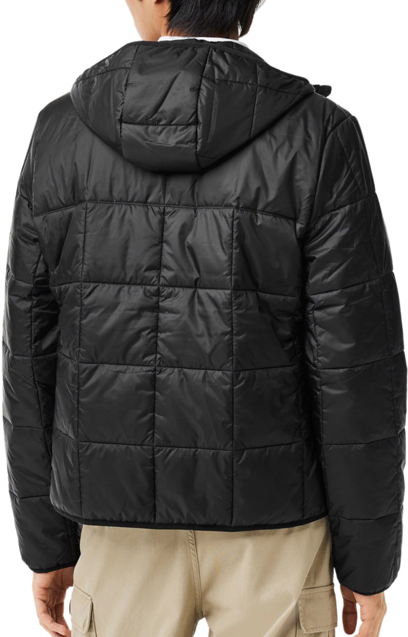 Lacoste Logo Waterproof Puffer Jacket Zwart