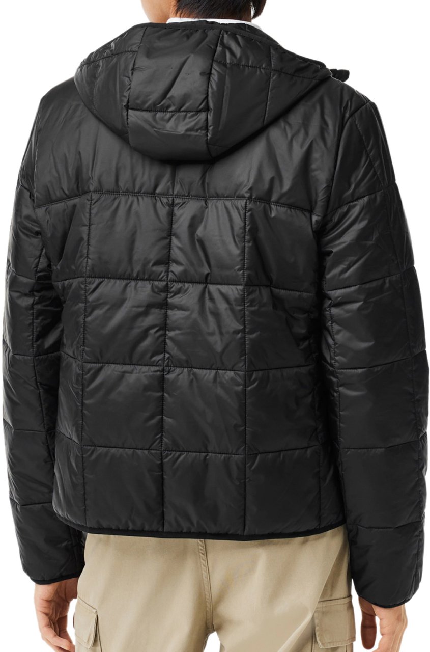Lacoste Logo Waterproof Puffer Jacket Zwart