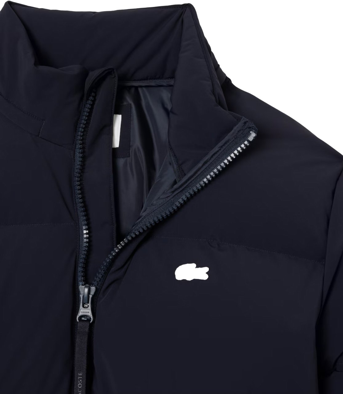 Lacoste Waterafstotend Donsjack met Capuchon (rits) Navy Navy