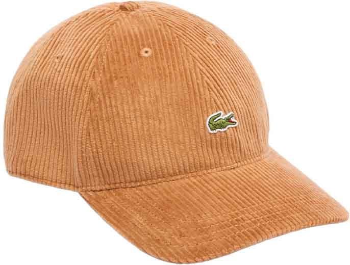 Lacoste casquette velours de coton Bruin