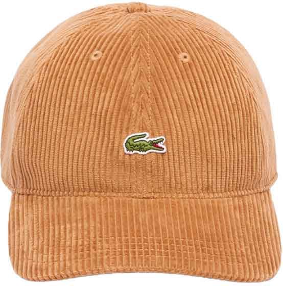 Lacoste casquette velours de coton Bruin