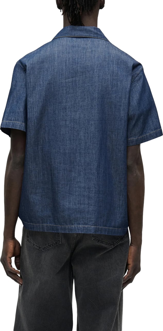 Lacoste Shirts Denim Scuro Blauw