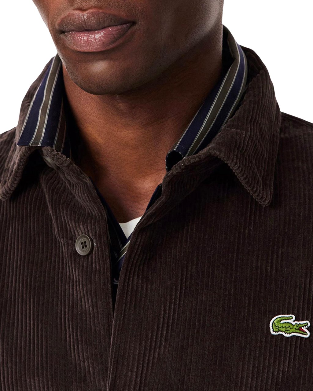 Lacoste Heren 1Hc2 Woven Shirt Bruin Bruin