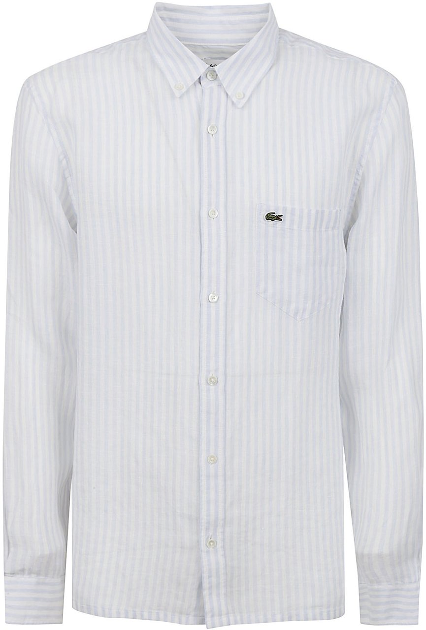 Lacoste Shirts Bianco/Celeste Wit
