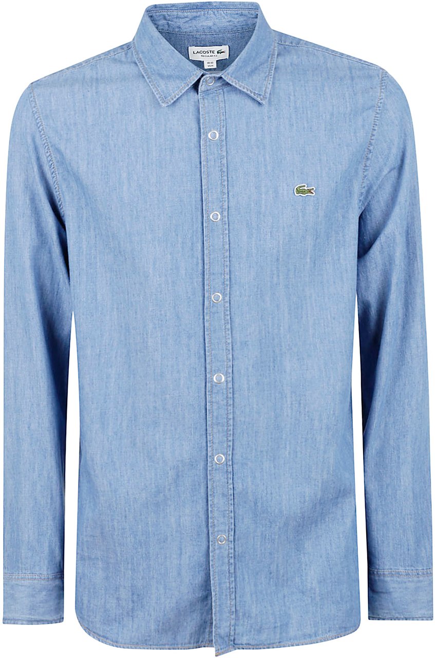 Lacoste Shirts Denim Blauw