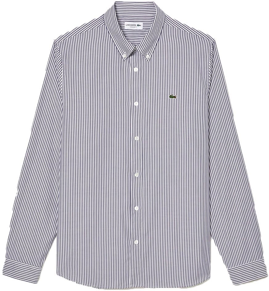Lacoste chemise en coton biologique Grijs