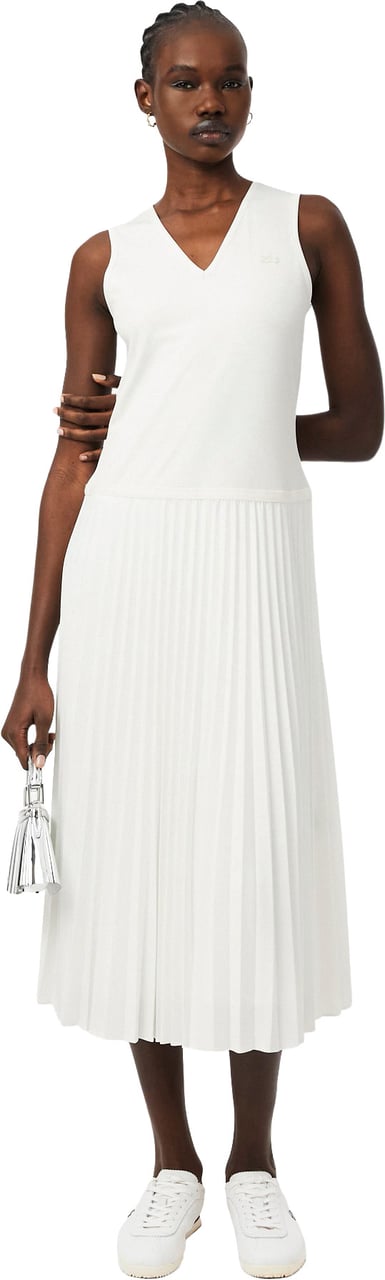 Lacoste Dresses Bianco Wit