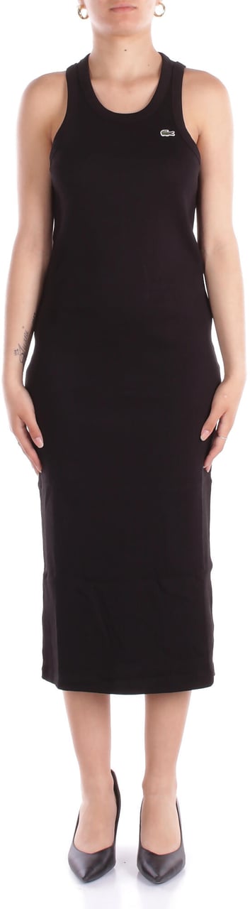 Lacoste Dresses Black Zwart
