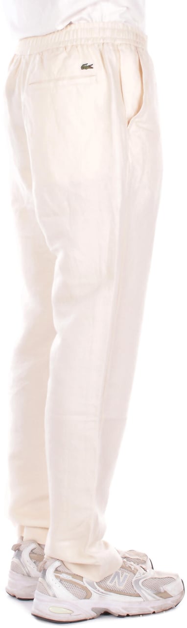 Lacoste Trousers Latte Wit