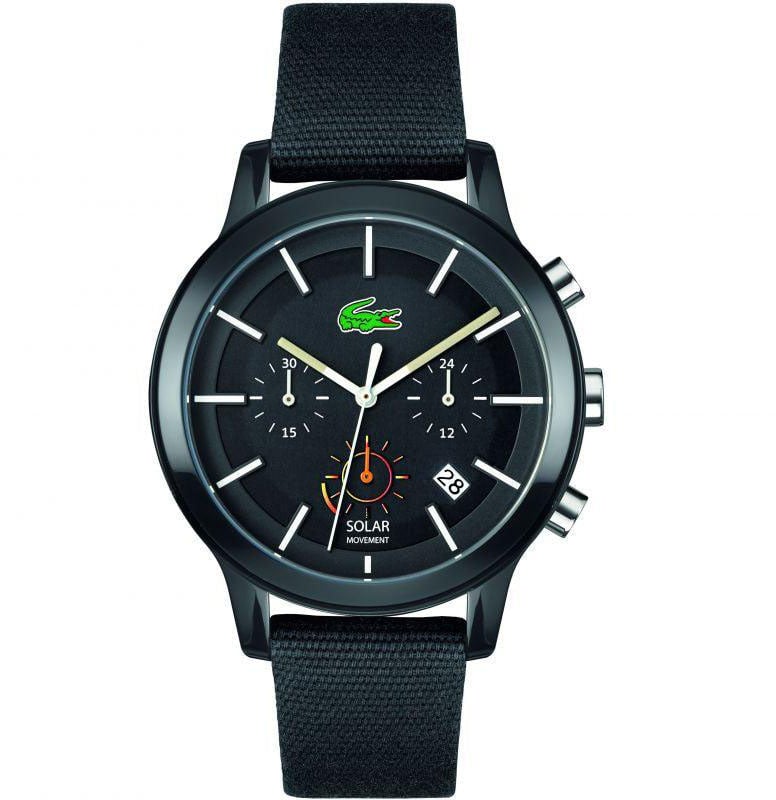 Lacoste Lacoste Solar Chrono Heren Horloge 44 mm LC2011115 Zwart