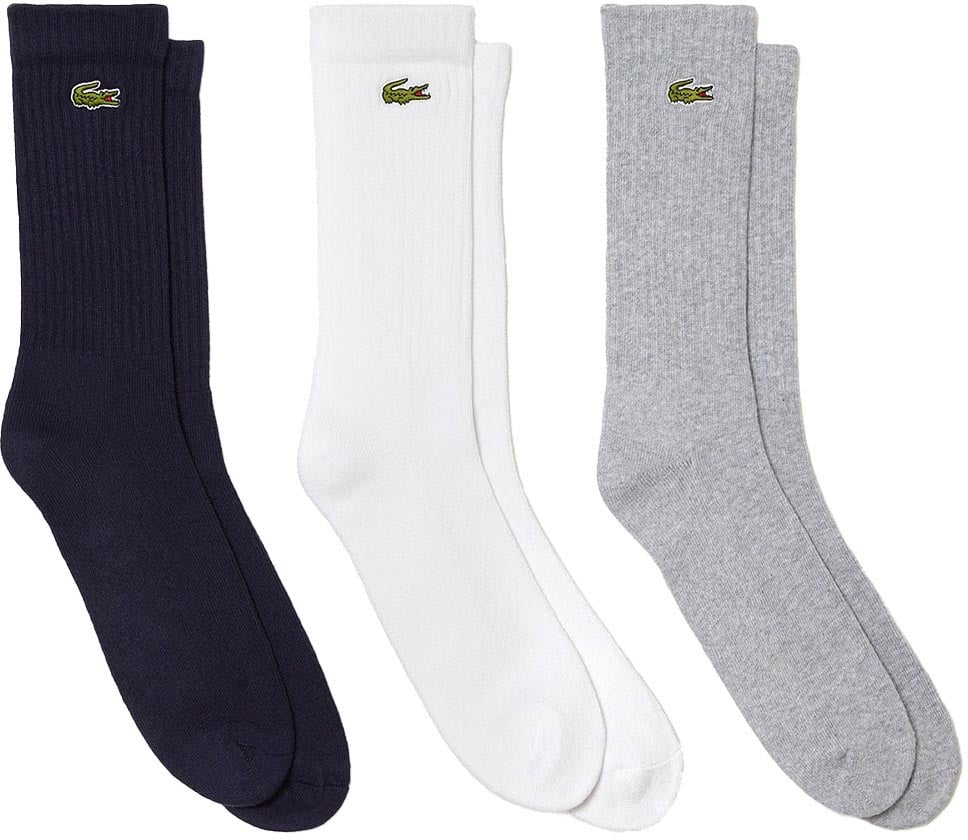 Lacoste lot de trois paires de chaussettes a logo brode 2 Divers
