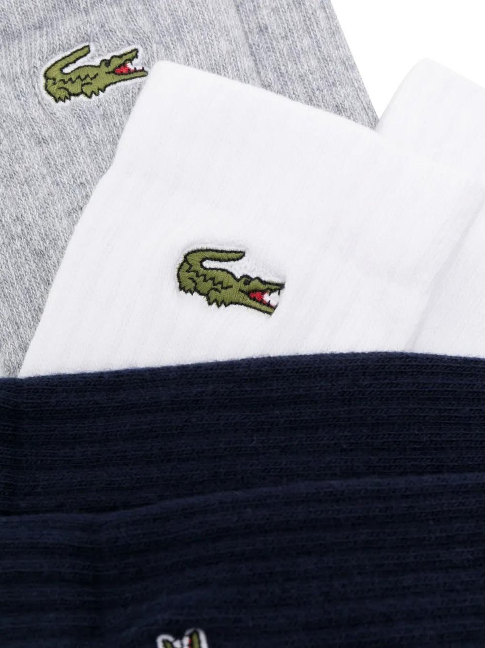 Lacoste lot de trois paires de chaussettes a logo brode 2 Divers
