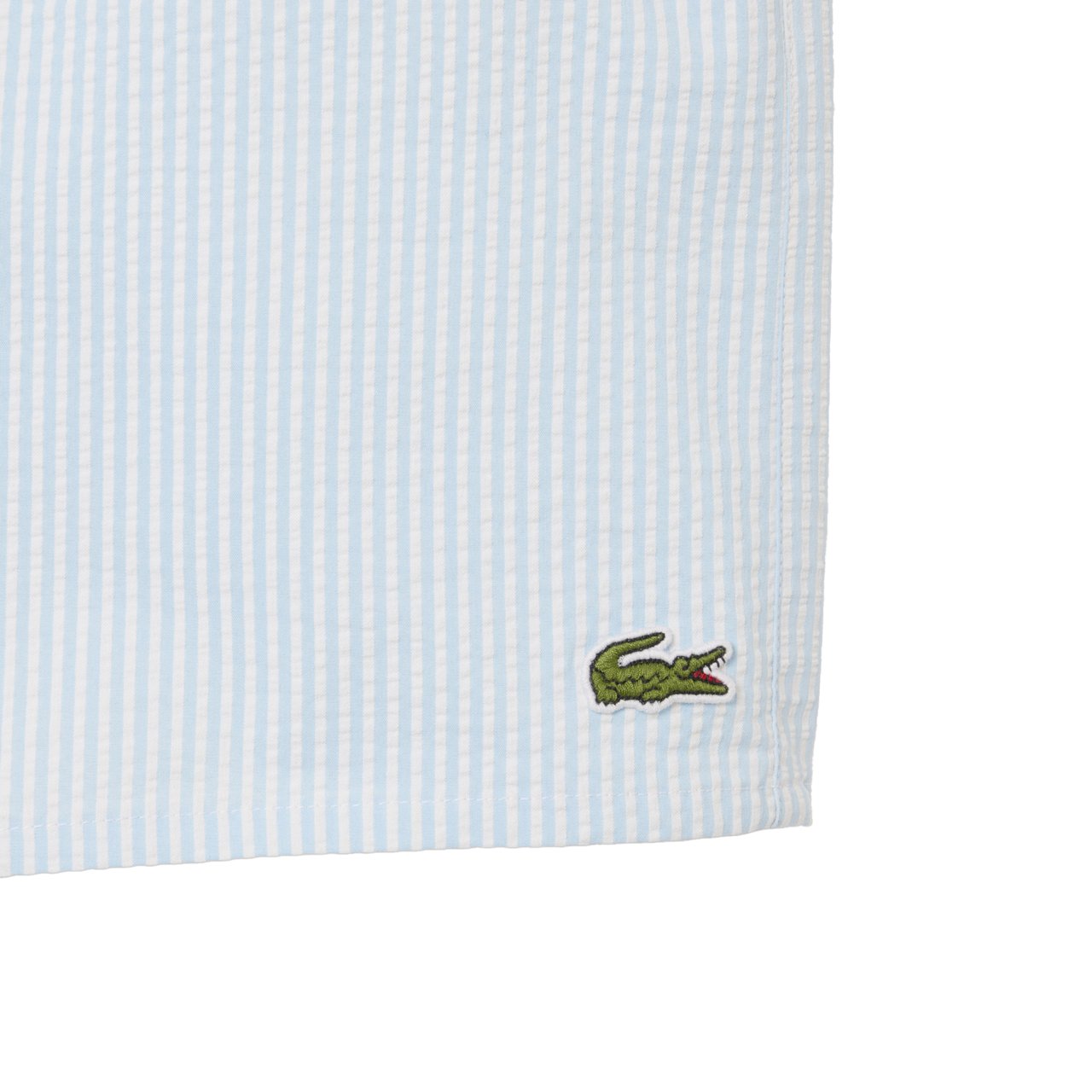 Lacoste Zwembroek Streep Wit-Licht Blauw Blauw
