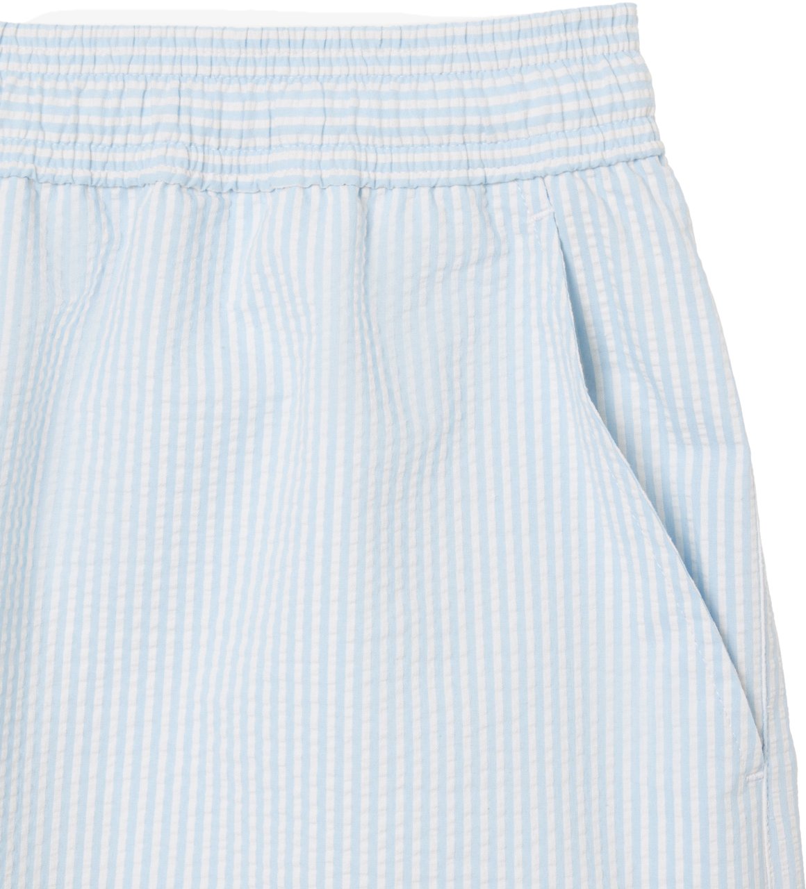 Lacoste Zwembroek Streep Wit-Licht Blauw Blauw