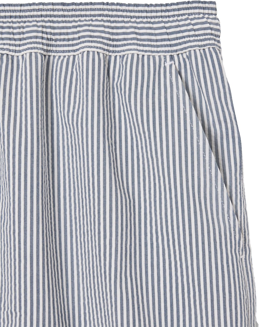 Lacoste Zwembroek Streep Wit-Blauw Blauw