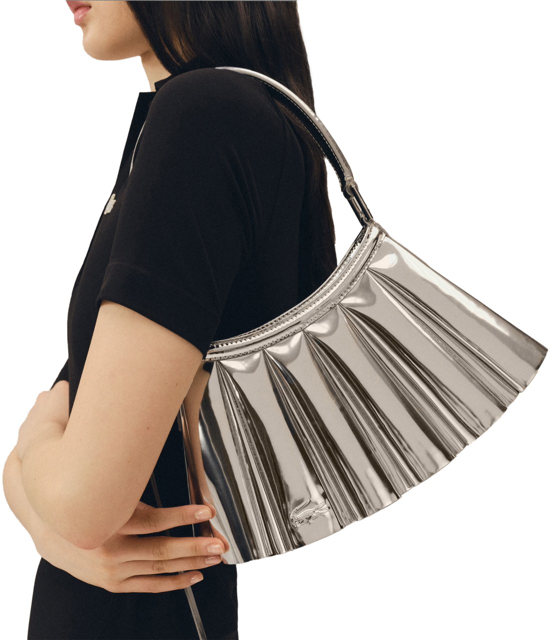 Lacoste Fashion Show S Lenglen Bag Silver Mirror Zilver