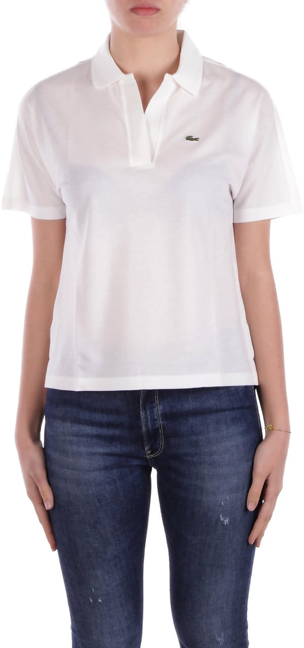 Lacoste T-Shirts And Polos Cream Wit
