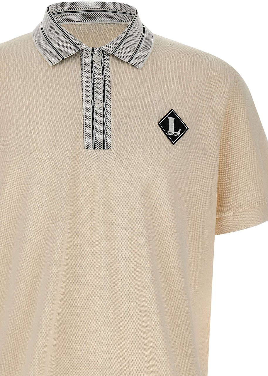 Lacoste T-Shirts And Polos Beige Wit
