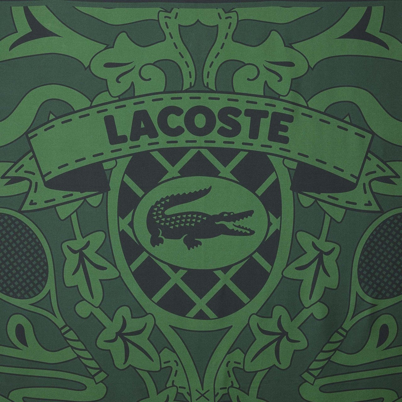 Lacoste Fashion Show Scarf Dark Varech/dark Varech Groen