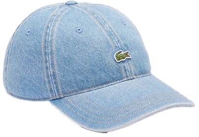 Lacoste Cap Denim Washing Blauw