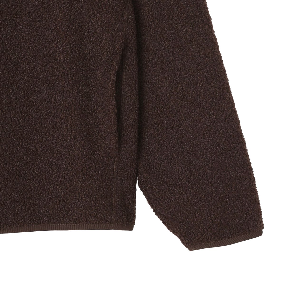 Lacoste Polar Fleece Sweatshirt met Hoge Rits Oversized Bruin Teddy Divers