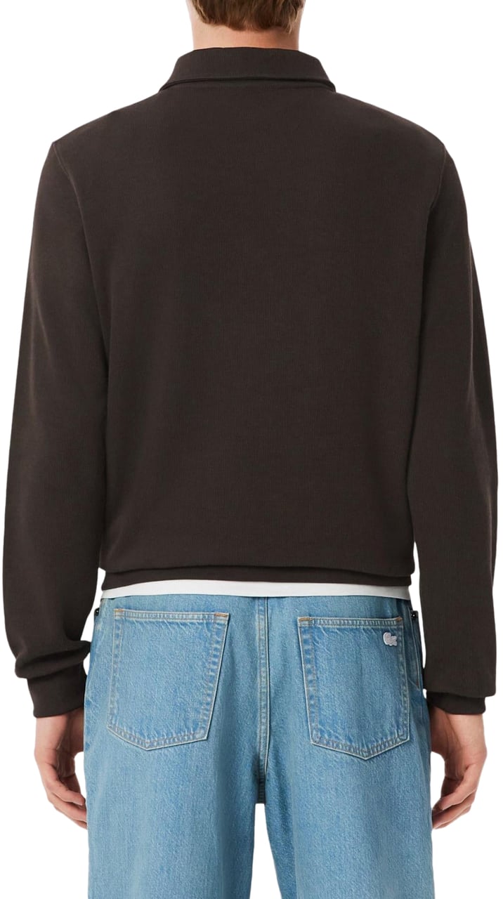 Lacoste Regular fit Polo Lange Mouw Puur katoen Marron Brown Divers