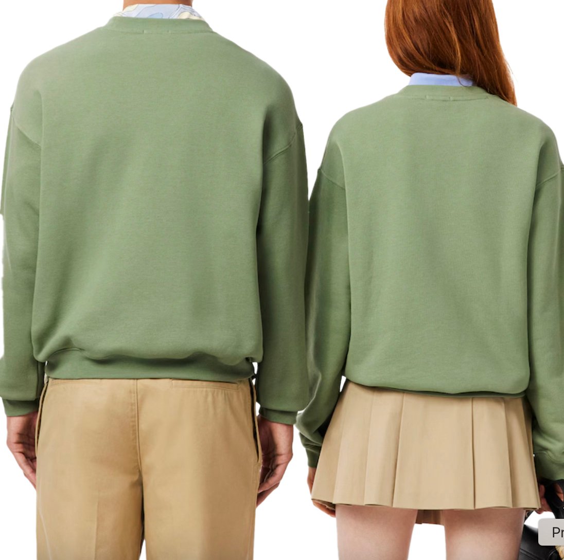 Lacoste Uni - Trui Ronde Hals Thyme Groen Groen
