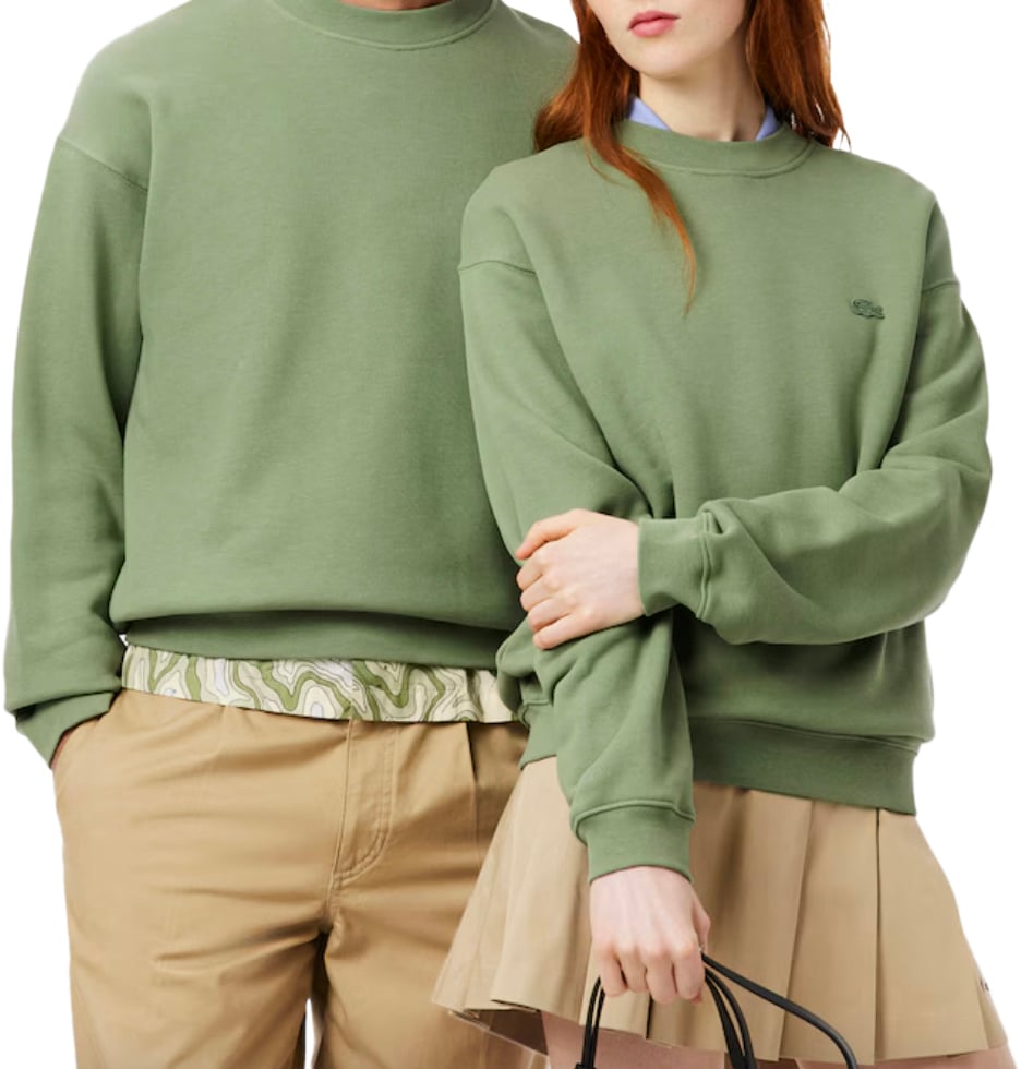 Lacoste Uni - Trui Ronde Hals Thyme Groen Groen