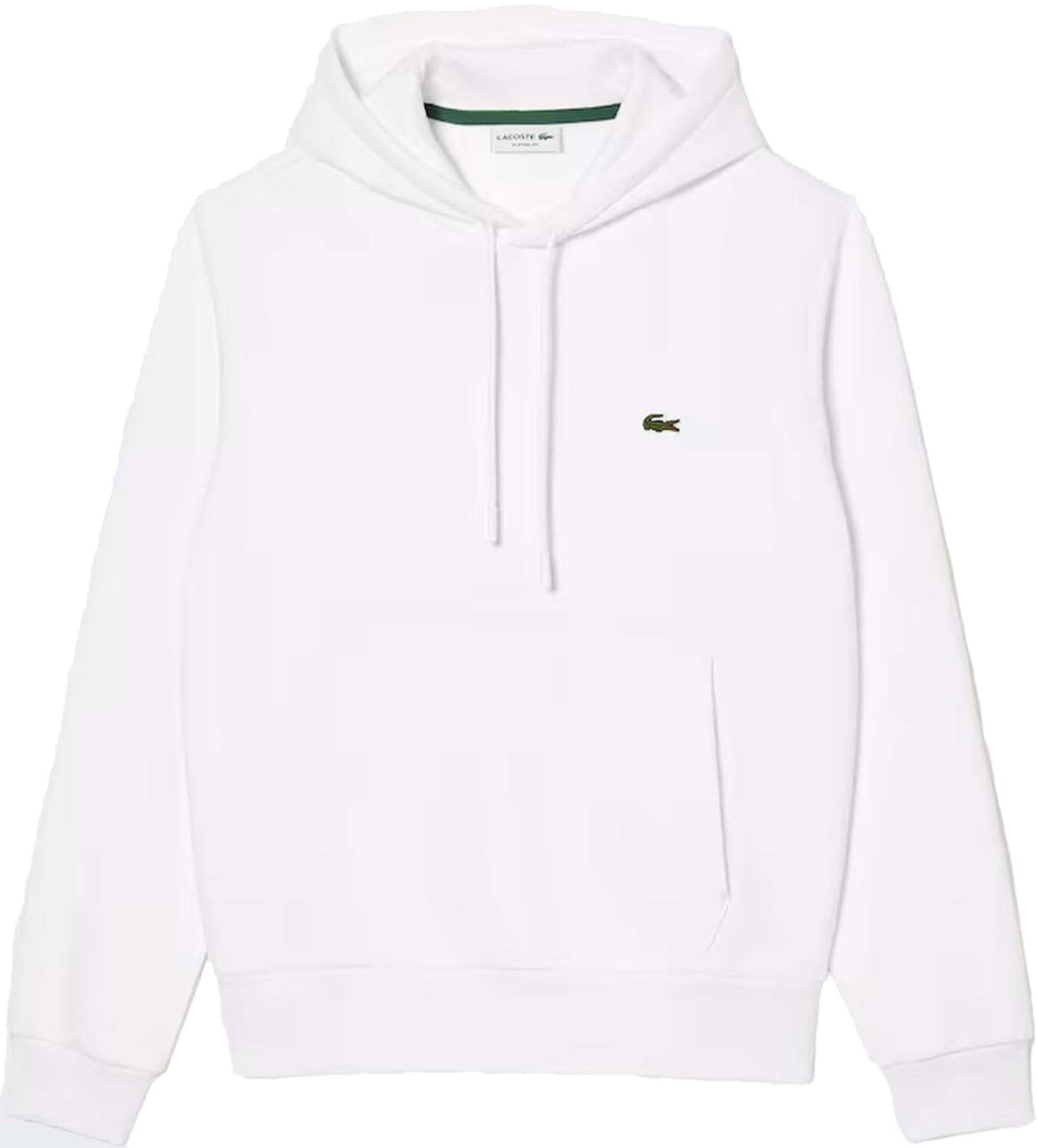 Lacoste Heren Fleece Hoodie Wit