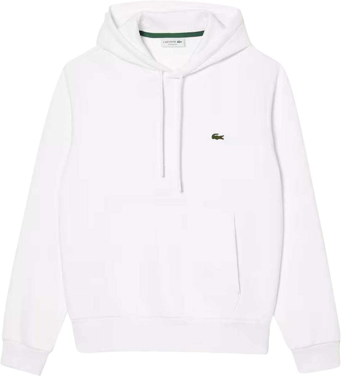 Lacoste Heren Fleece Hoodie Wit