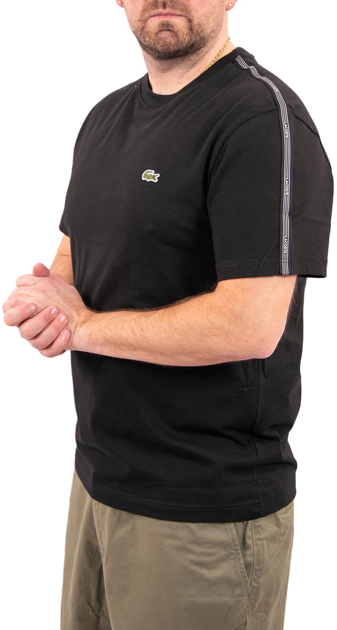 Lacoste Tape T-Shirt Zwart
