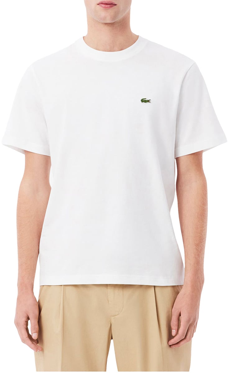 Lacoste 1ht1 Men's Tee-shirt T-shirts Wit Th7318-61 Wit