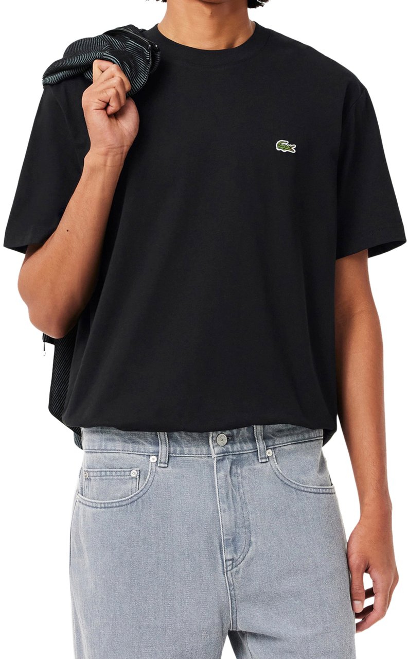 Lacoste T-Shirts And Polos Black Zwart
