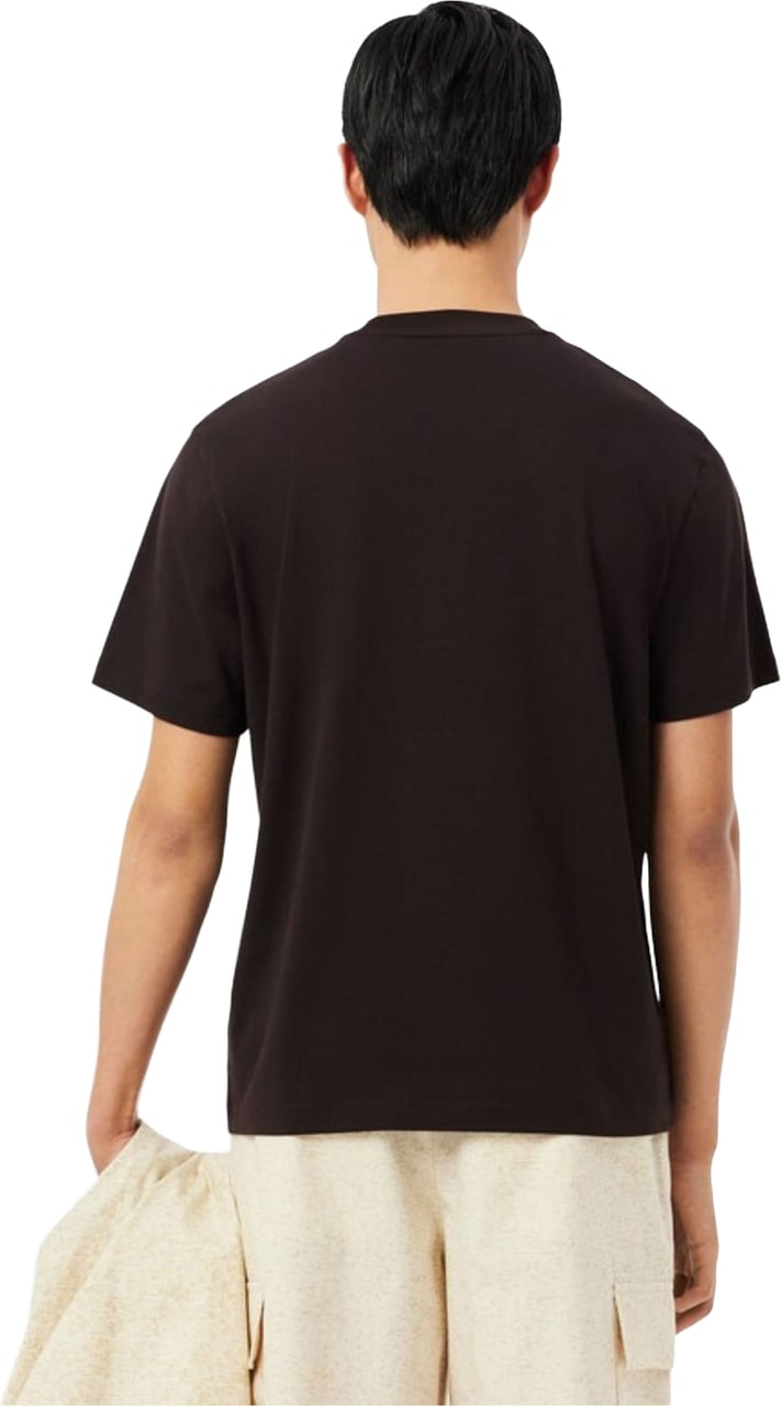 Lacoste 1ht1 Men's Tee-shirt T-shirts Donkerbruin Th7318-61 Bruin