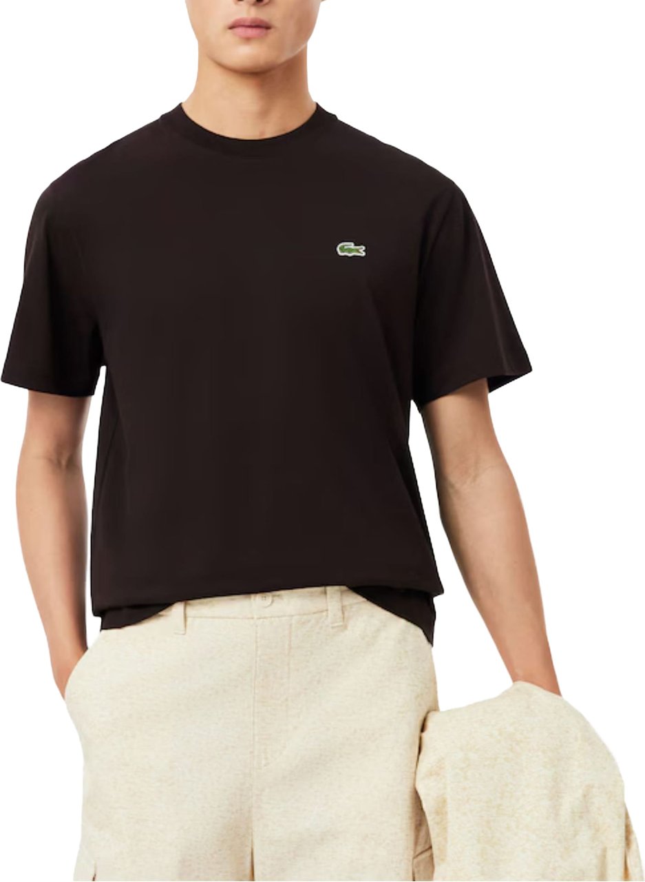 Lacoste 1ht1 Men's Tee-shirt T-shirts Donkerbruin Th7318-61 Bruin