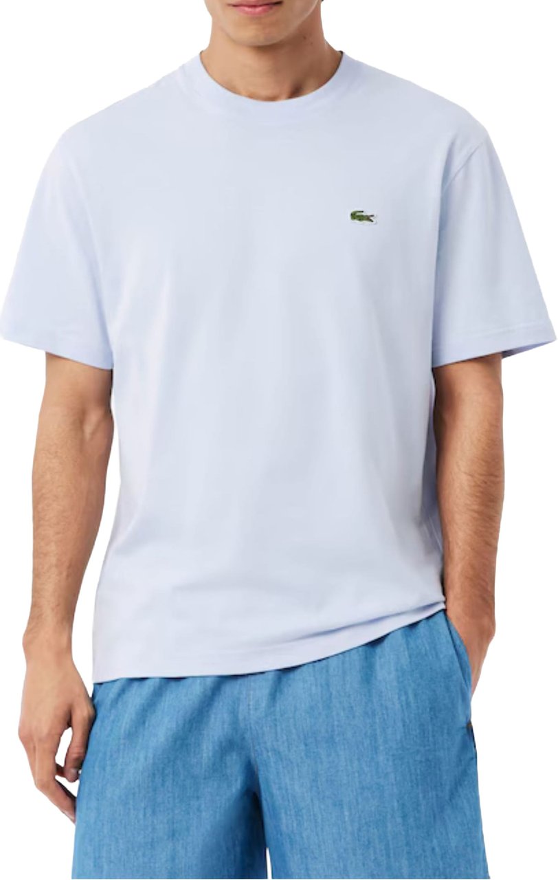 Lacoste 1ht1 Men's Tee-shirt T-shirts Lichtblauw Th7318-61 Blauw