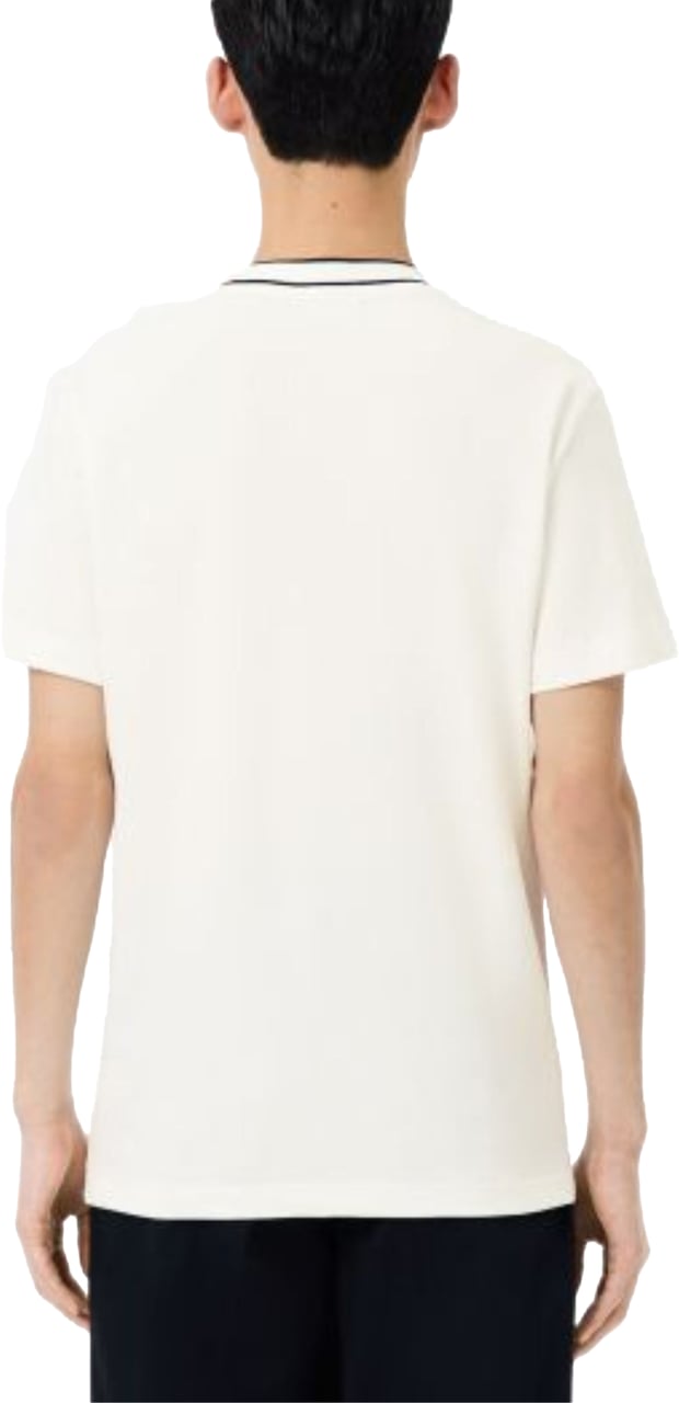 Lacoste 1ht1 Men's Tee-shirt T-shirts Ecru Th8174-61 Wit