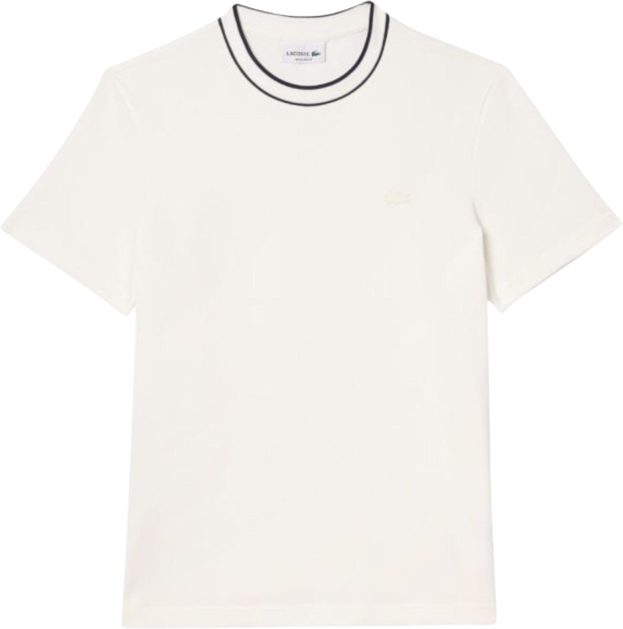 Lacoste 1ht1 Men's Tee-shirt T-shirts Ecru Th8174-61 Wit