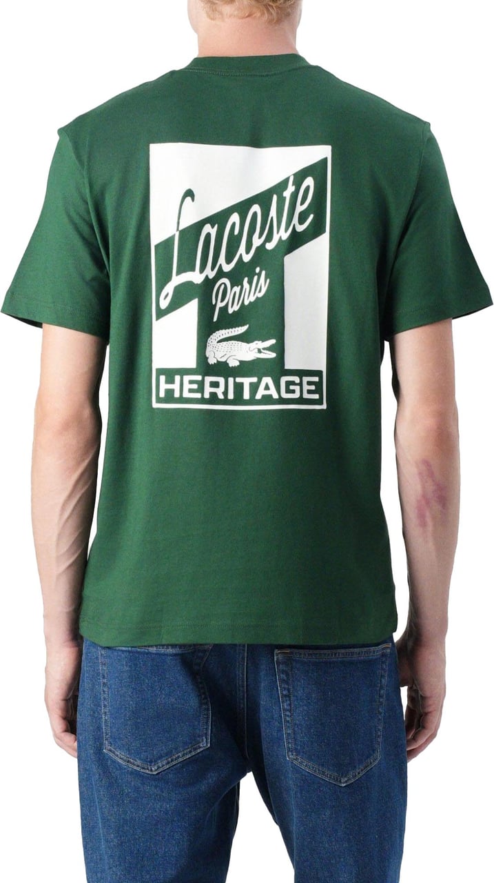 Lacoste t shirt a logo brode 5 Groen