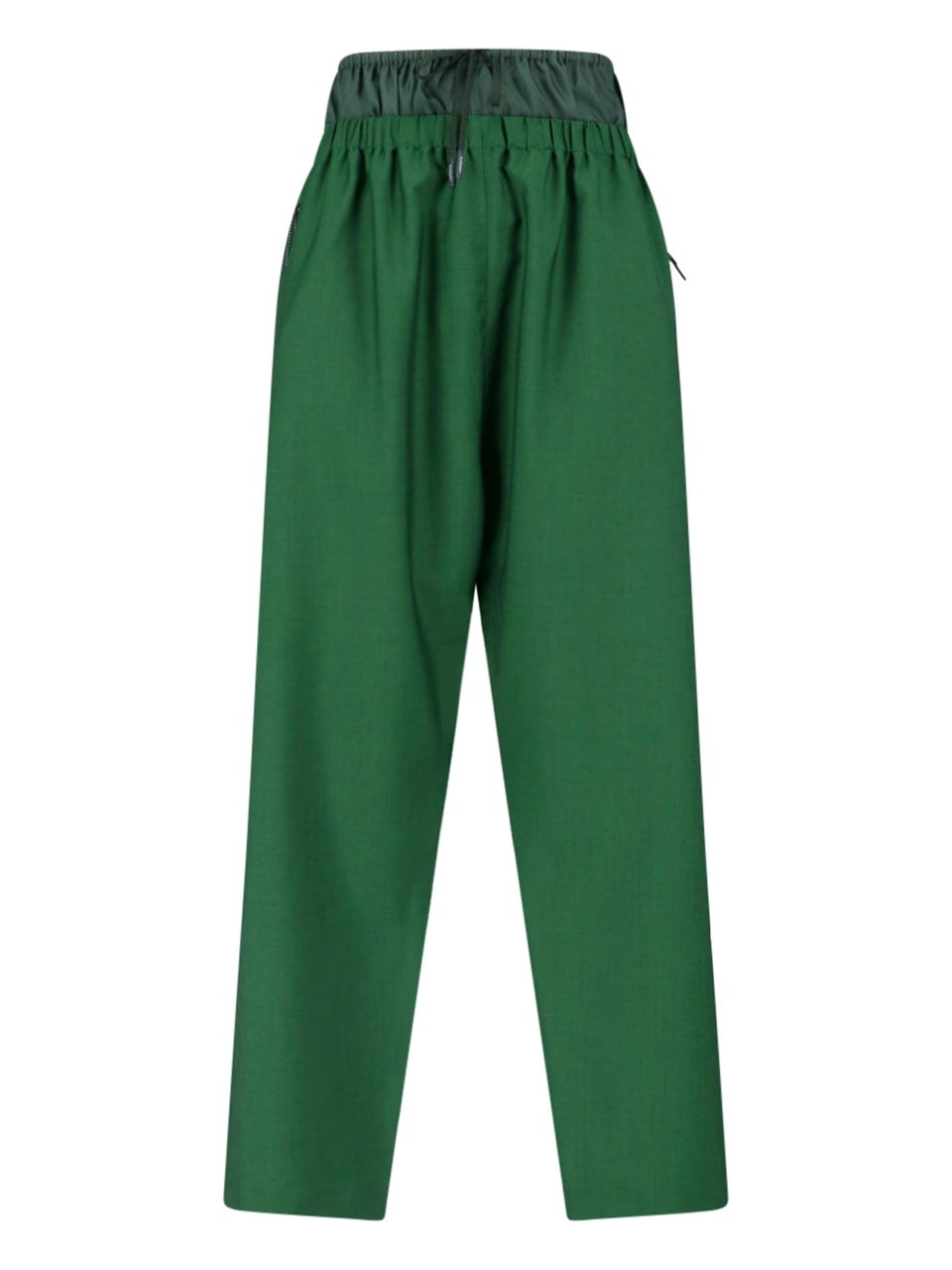 Lacoste Green Straight-Leg Layered Sport Logo Trousers Groen