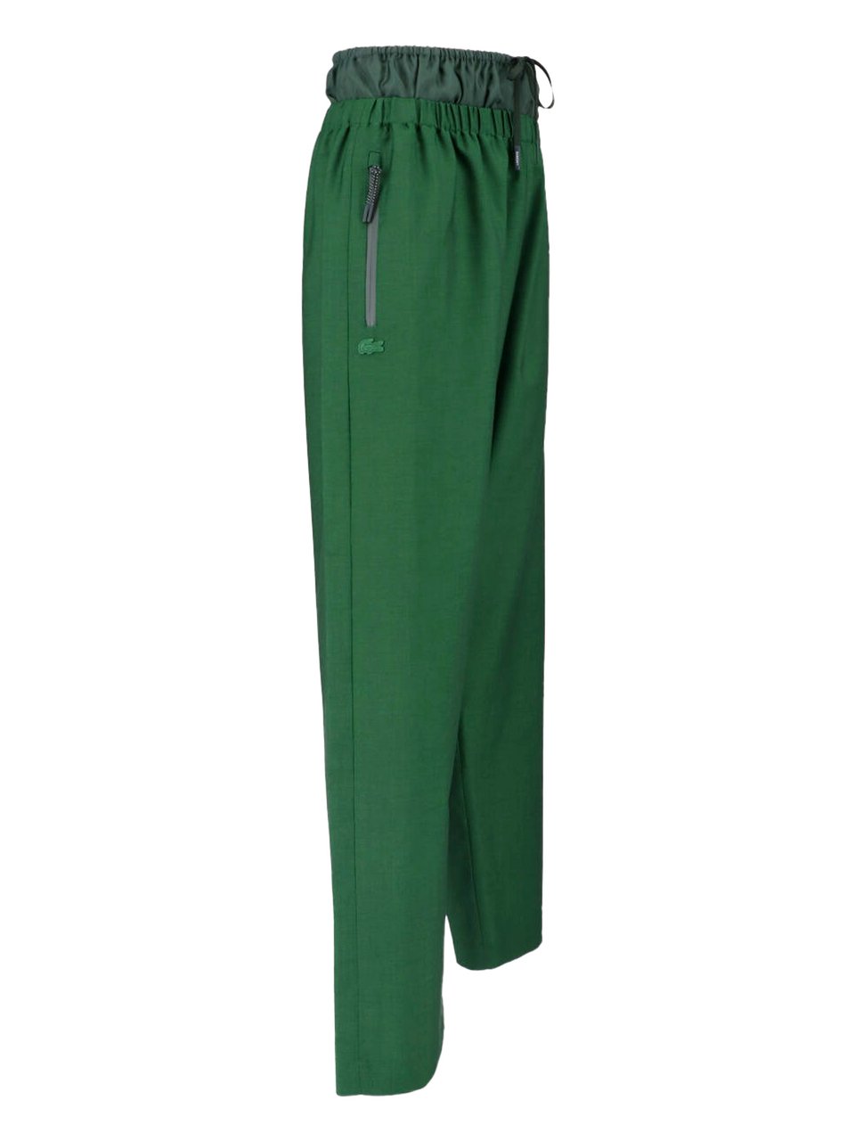 Lacoste Green Straight-Leg Layered Sport Logo Trousers Groen