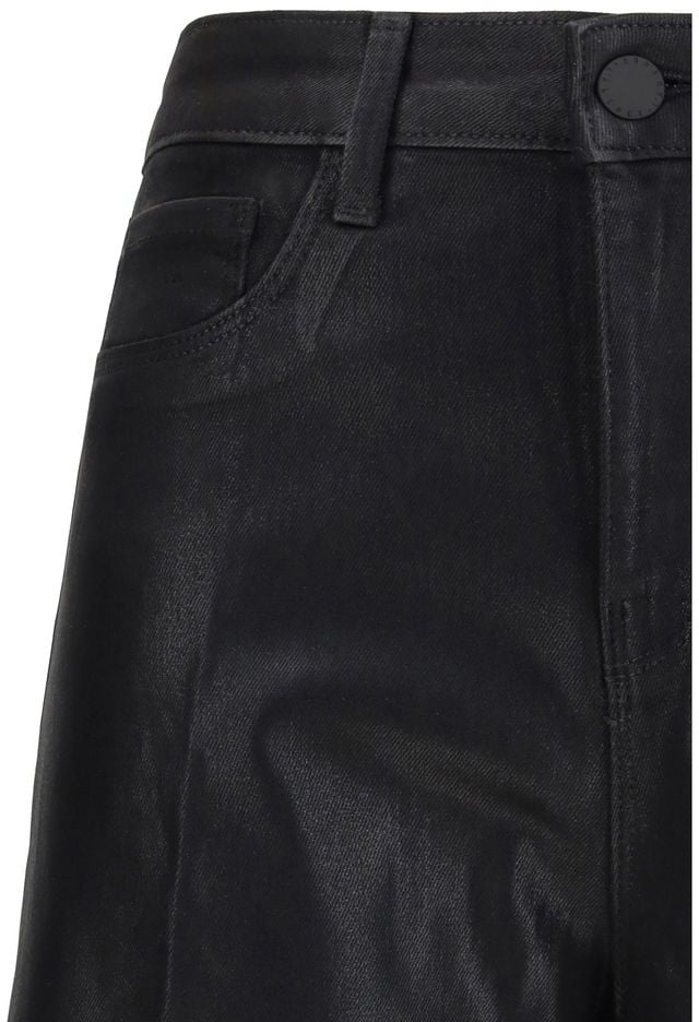 L'AGENCE L'Agence Black Cotton Casual Pants Zwart