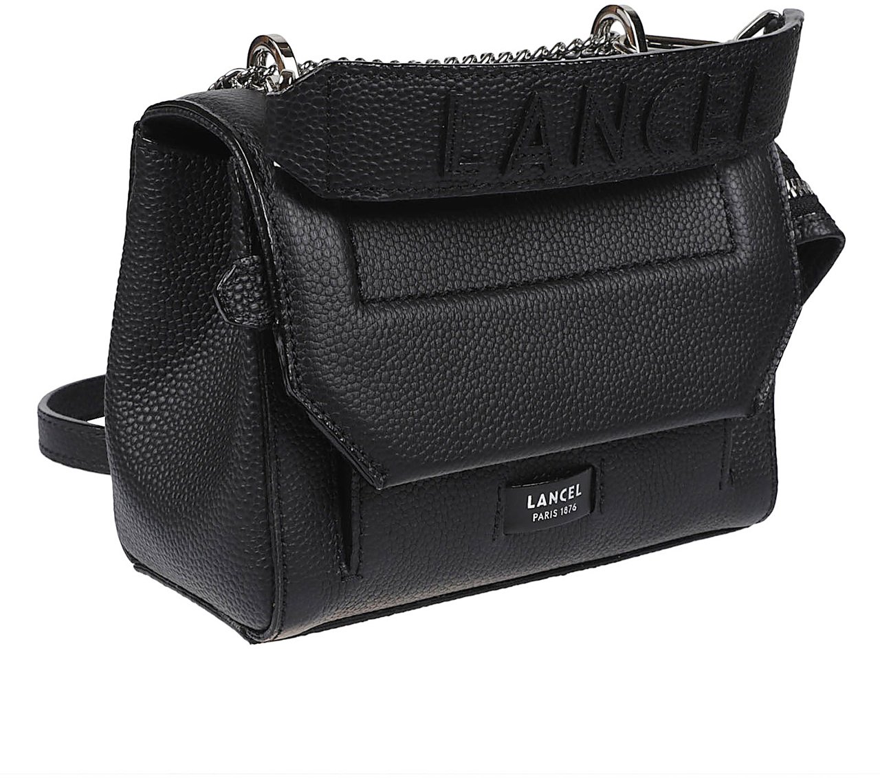 Lancel Ninon Small Flap Bag Black Zwart
