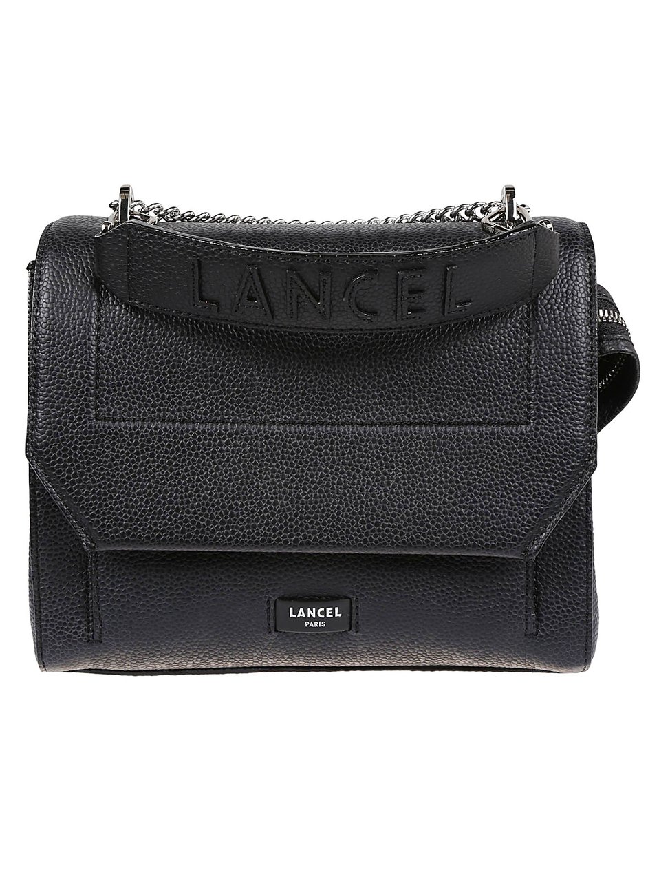 Lancel Ninon Medium Flap Bag Black Zwart