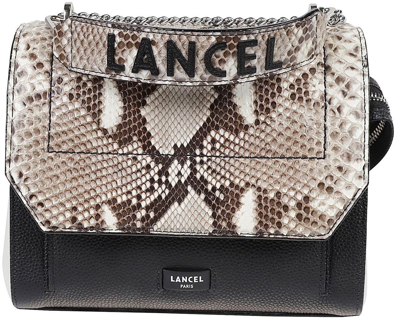 Lancel Ninon Medium Flap Bag Nude & Neutrals Beige