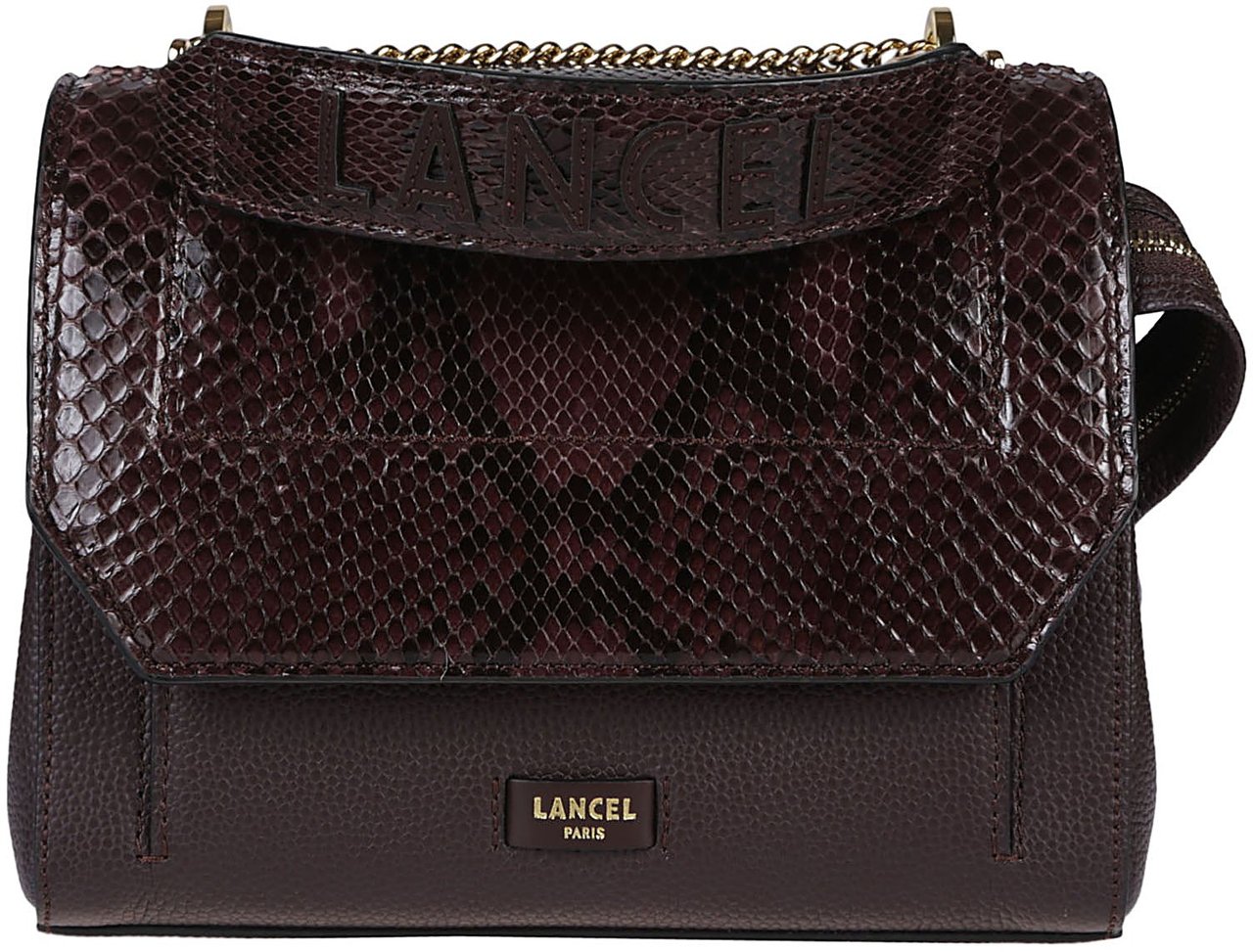 Lancel Ninon Medium Flap Bag Brown Bruin